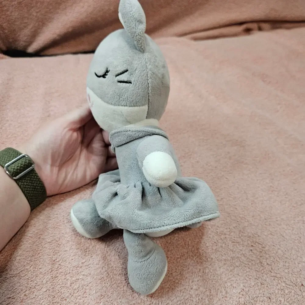 Gray Plush Ballerina Kitty Cat Stuffed Animal Toy